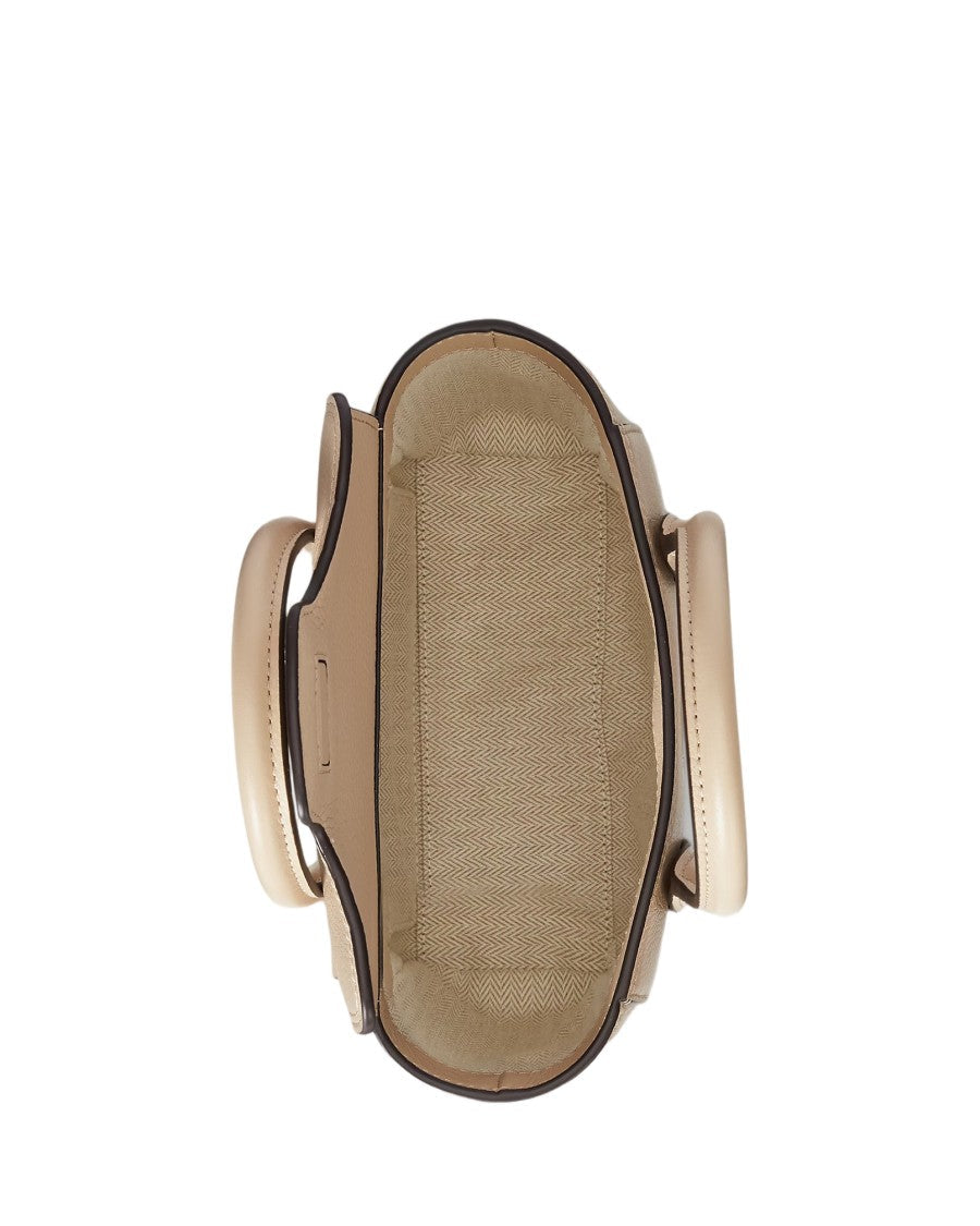 Lauren Ralph Lauren Structured Sand Dune Leather Satchel