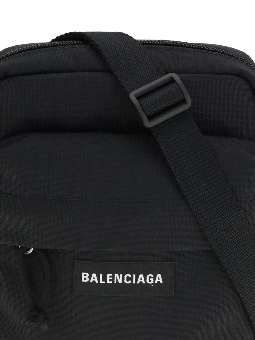 Balenciaga Rectangular Crossbody Bag In Smooth Polyamide Fabric