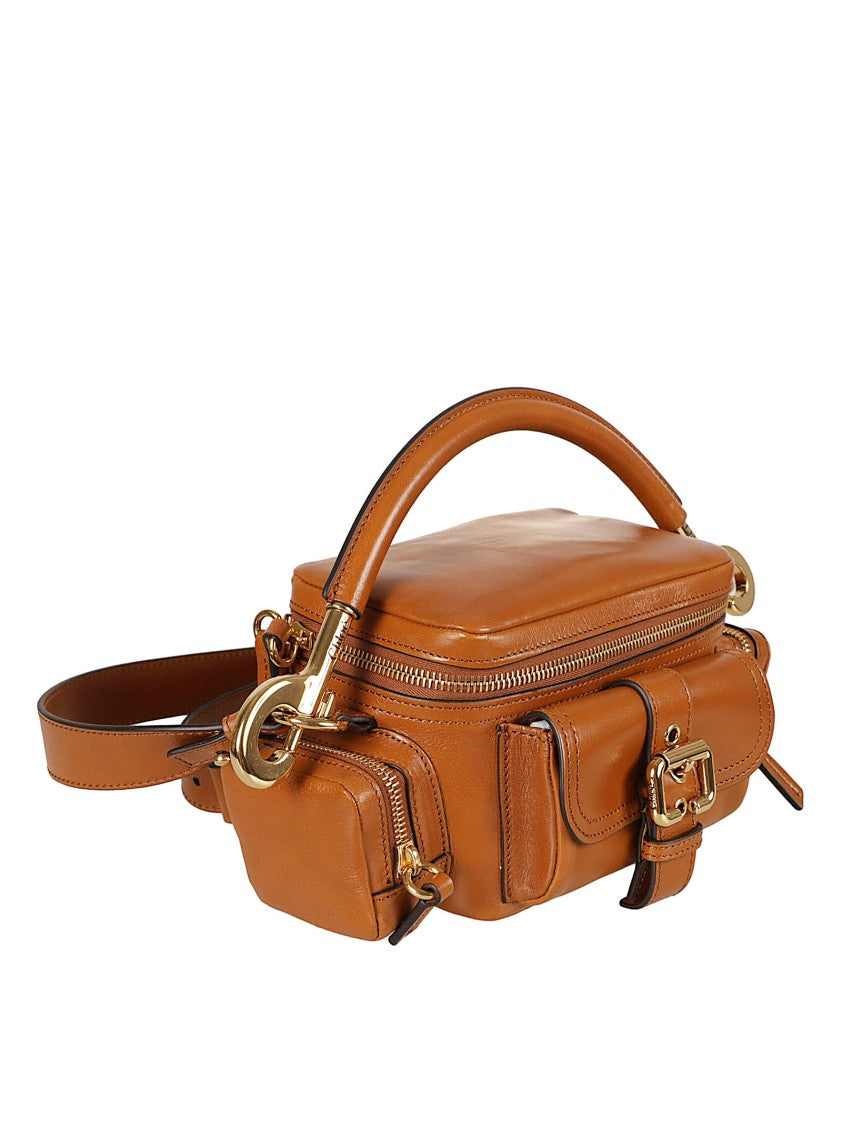 Chloé Structured Shiny Leather Camera Bag