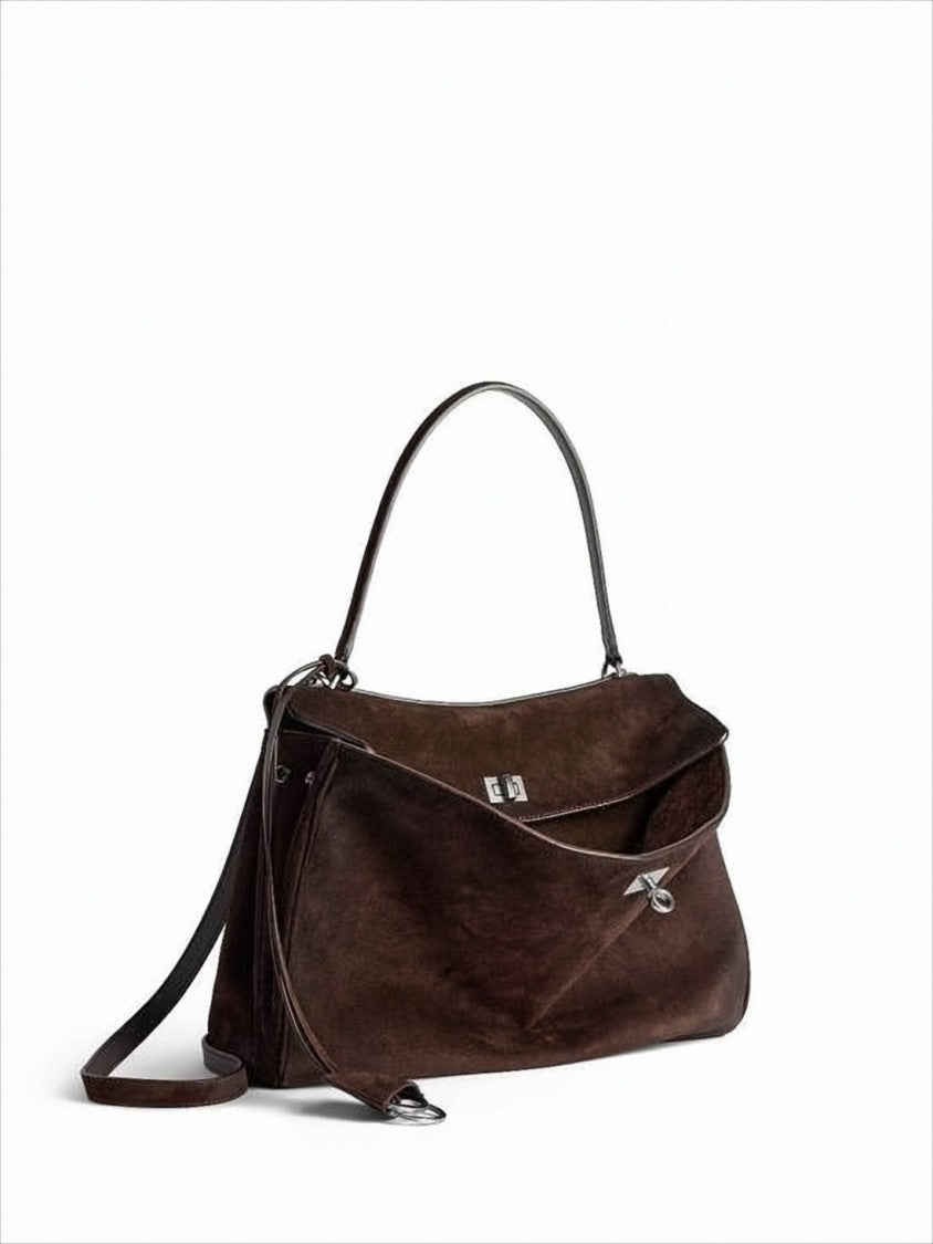 Balenciaga Structured Brown Calf Leather Tote Bag