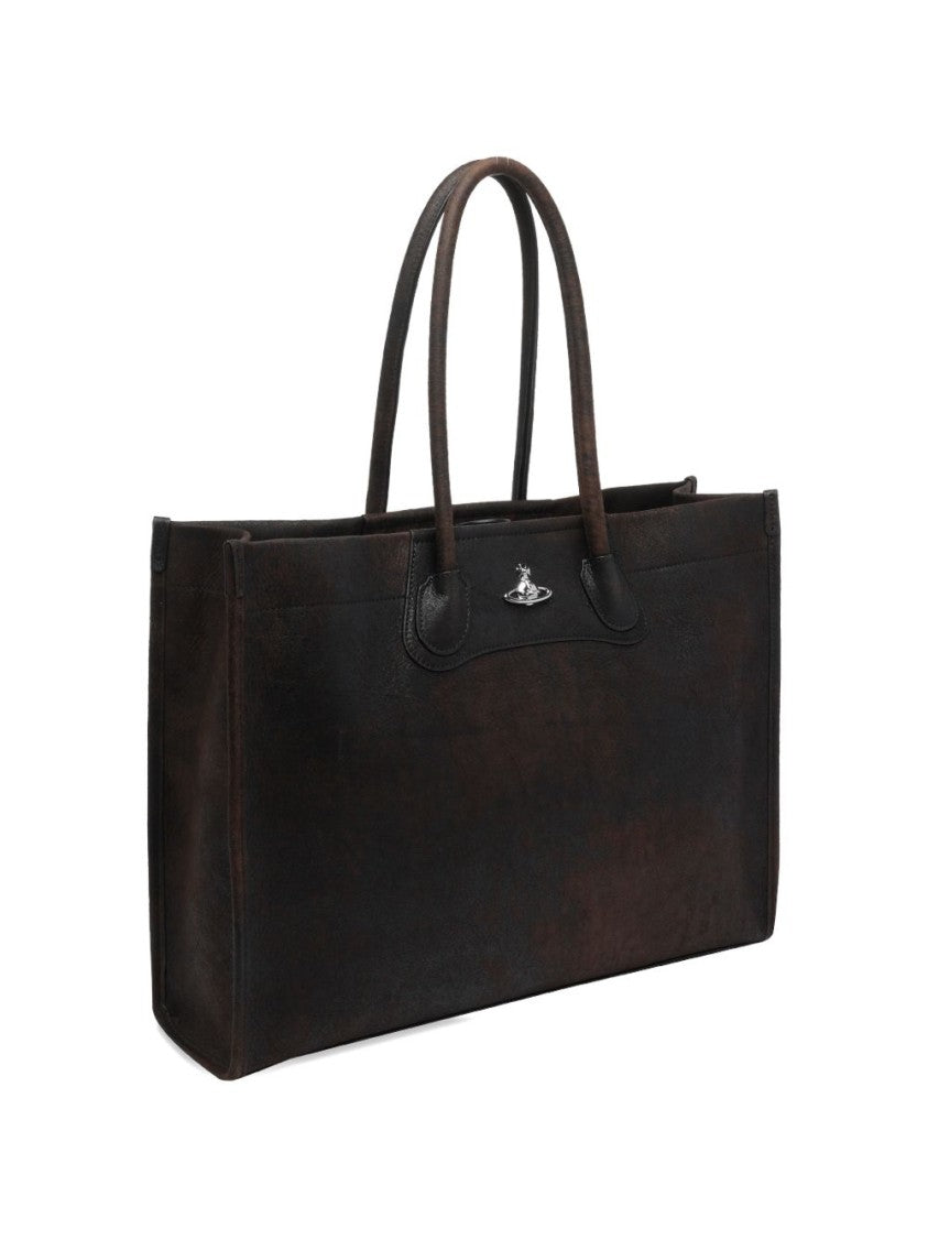 Vivienne Westwood Brown Calf Leather Shoulder Bag