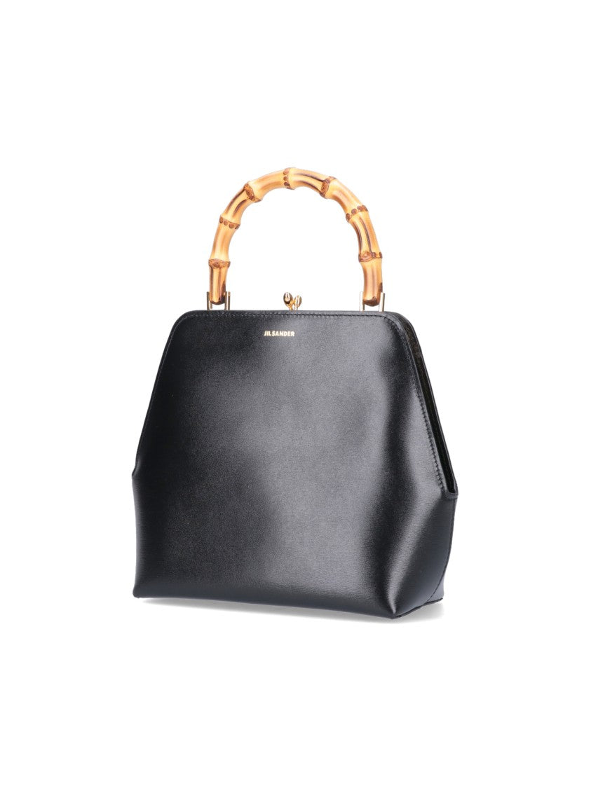 Jil Sander Small "Goji Bamboo Square" Handbag – Black