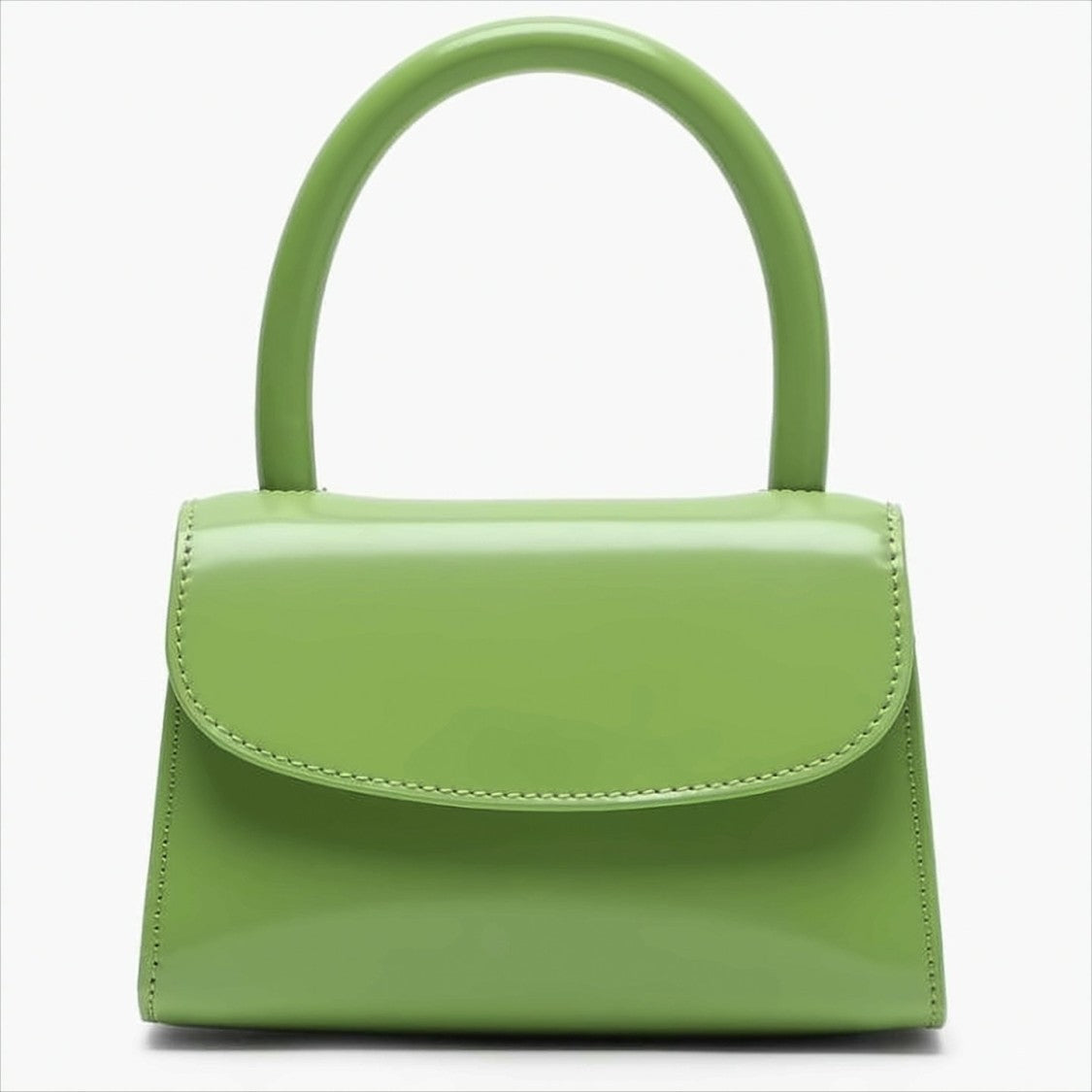 By Far Semi-Patent Leather Top-Handle Bag With Gold-Tone Hardware