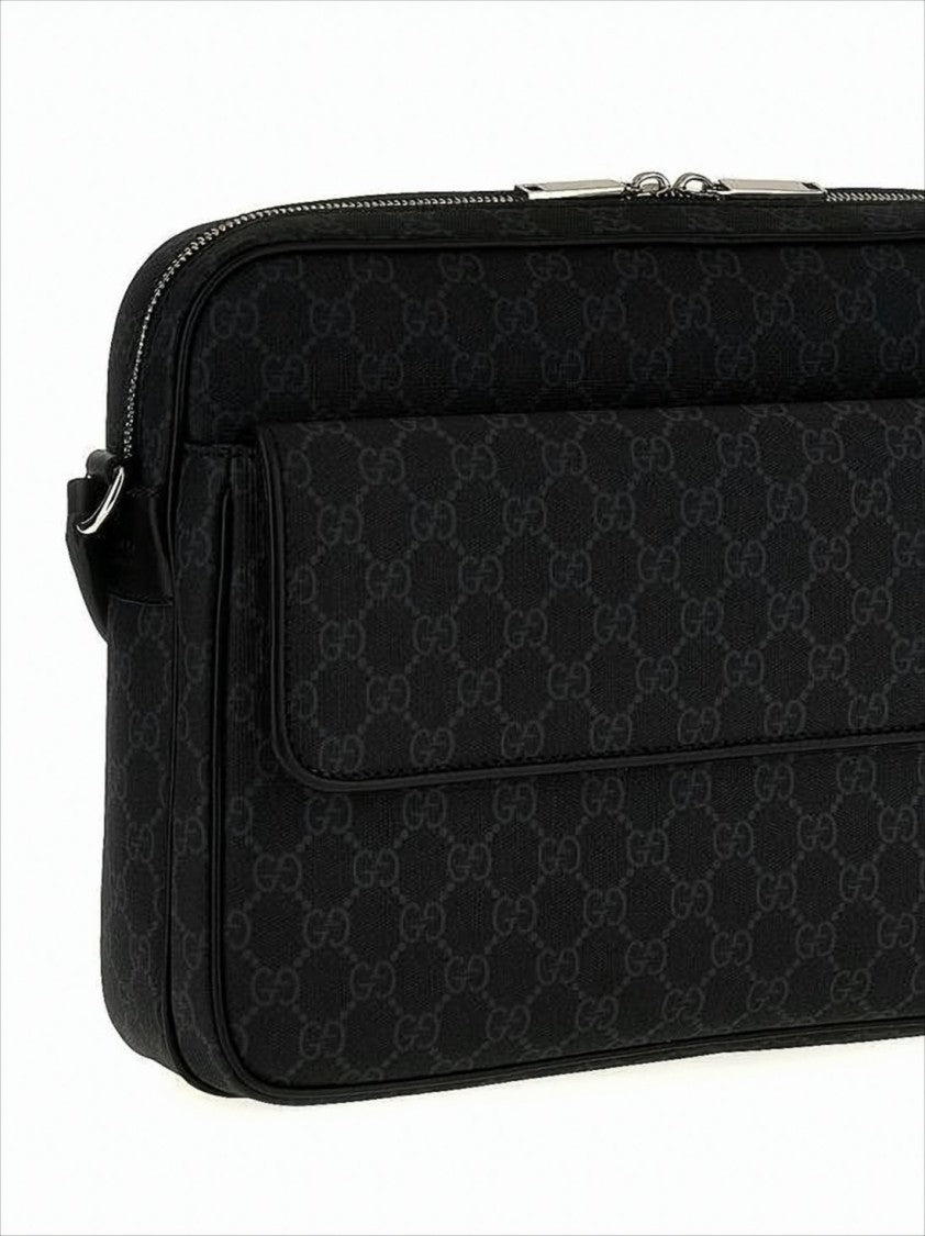 Gucci Canvas Crossbody Bag With Monogram Pattern