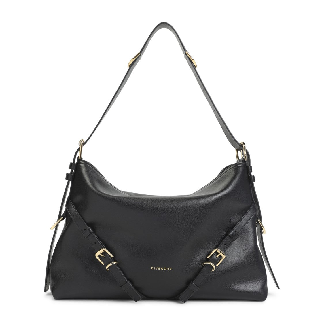 Givenchy Black Leather Handbag With Decorative Straps