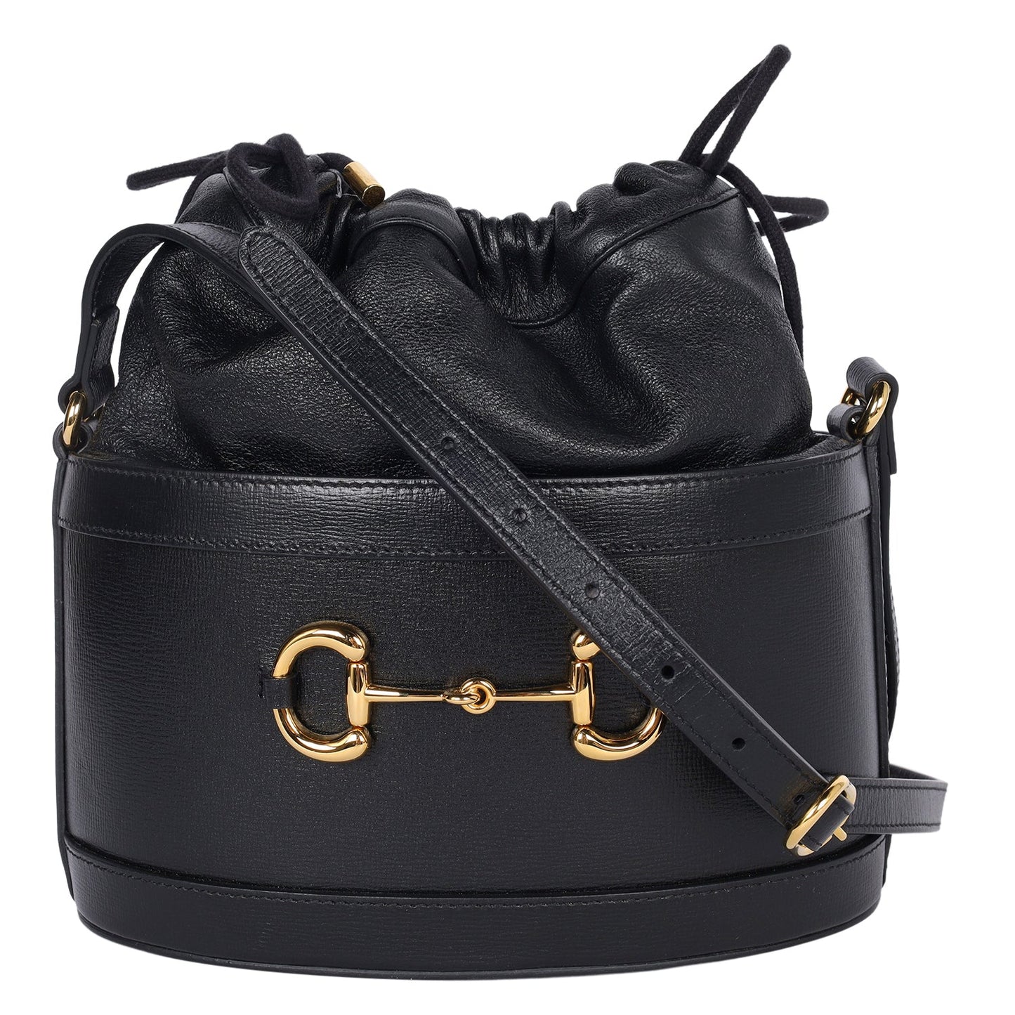 Azalea Sakai Calfskin Horsebit 1955 Drawstring Bucket Bag