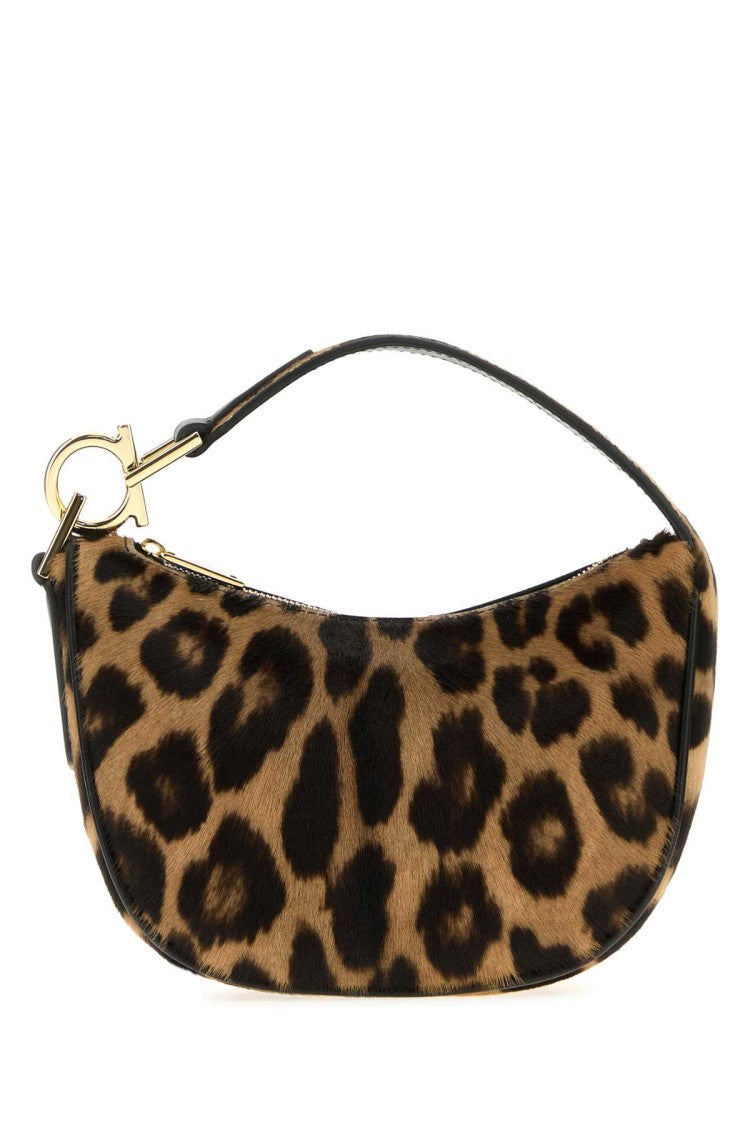 Salvatore Ferragamo Printed Calf Hair Handbag