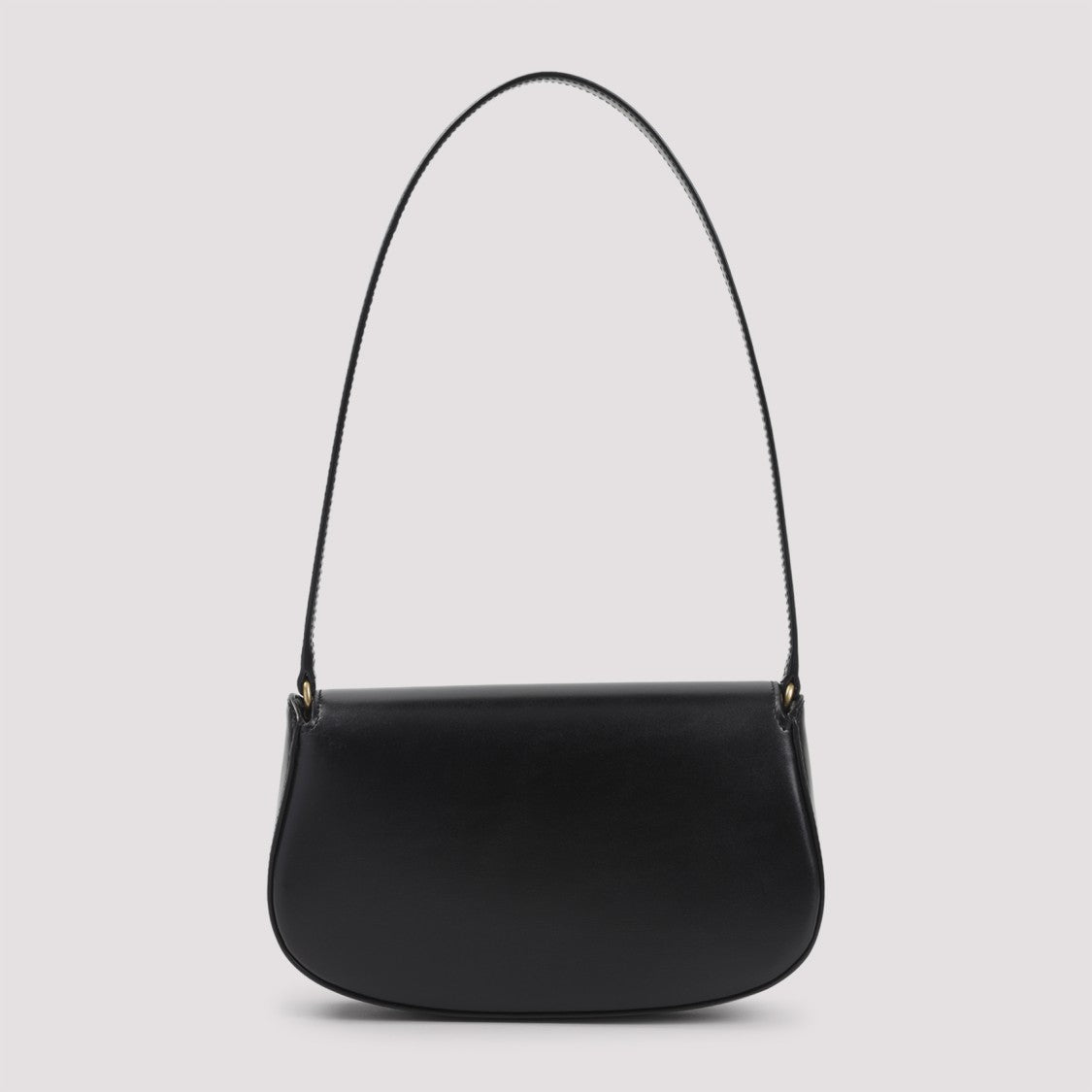 Saint Laurent Demi Lune Black Lamb Leather Shoulder Bag