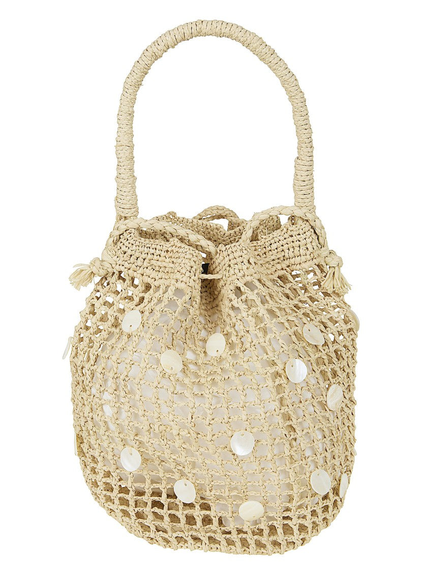 Alanui Nude Neutrals Raffia Design Shopper Bag