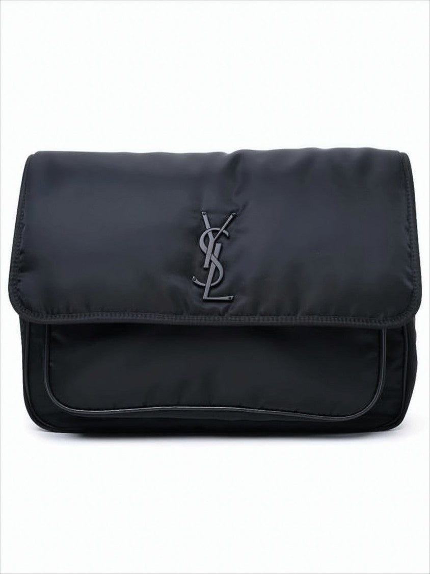 Saint Laurent Structured Black Polyamide Crossbody Bag