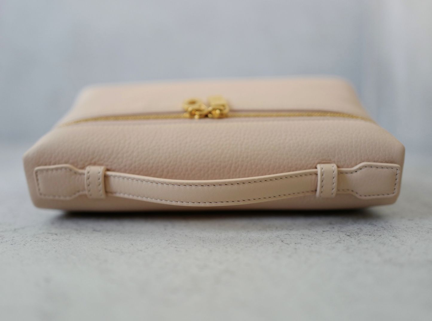 Loro Piana Extra Pocket L19 Vanity Pouch Rose Sakura Pink Calfskin Leather GHW