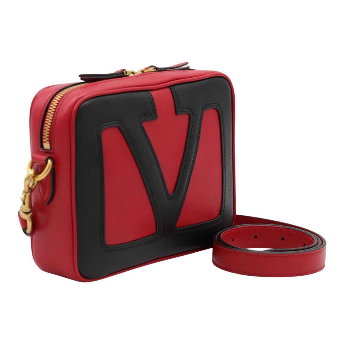 Valentino Garavani Rectangular Crossbody Bag With Gold-Tone Chain Strap