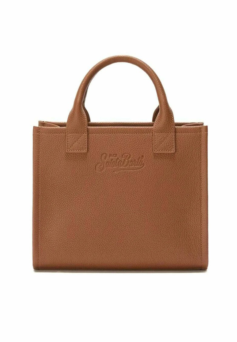 Mc2 Saint Barth Orange Vanity Bag Midi With Structured Design