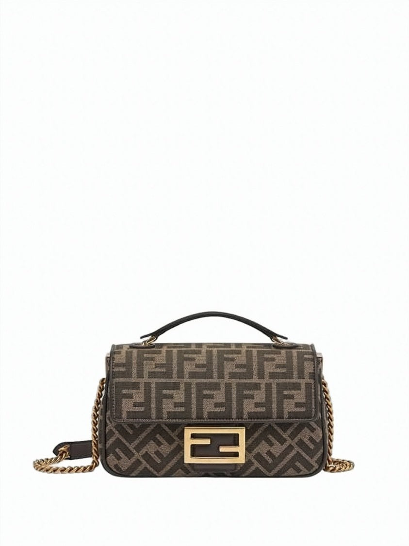 Fendi Signature Monogram Calf Leather Tote Bag