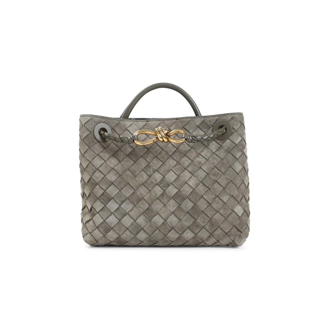 Bottega Veneta Andiamo Small Green Suede Leather Handbag