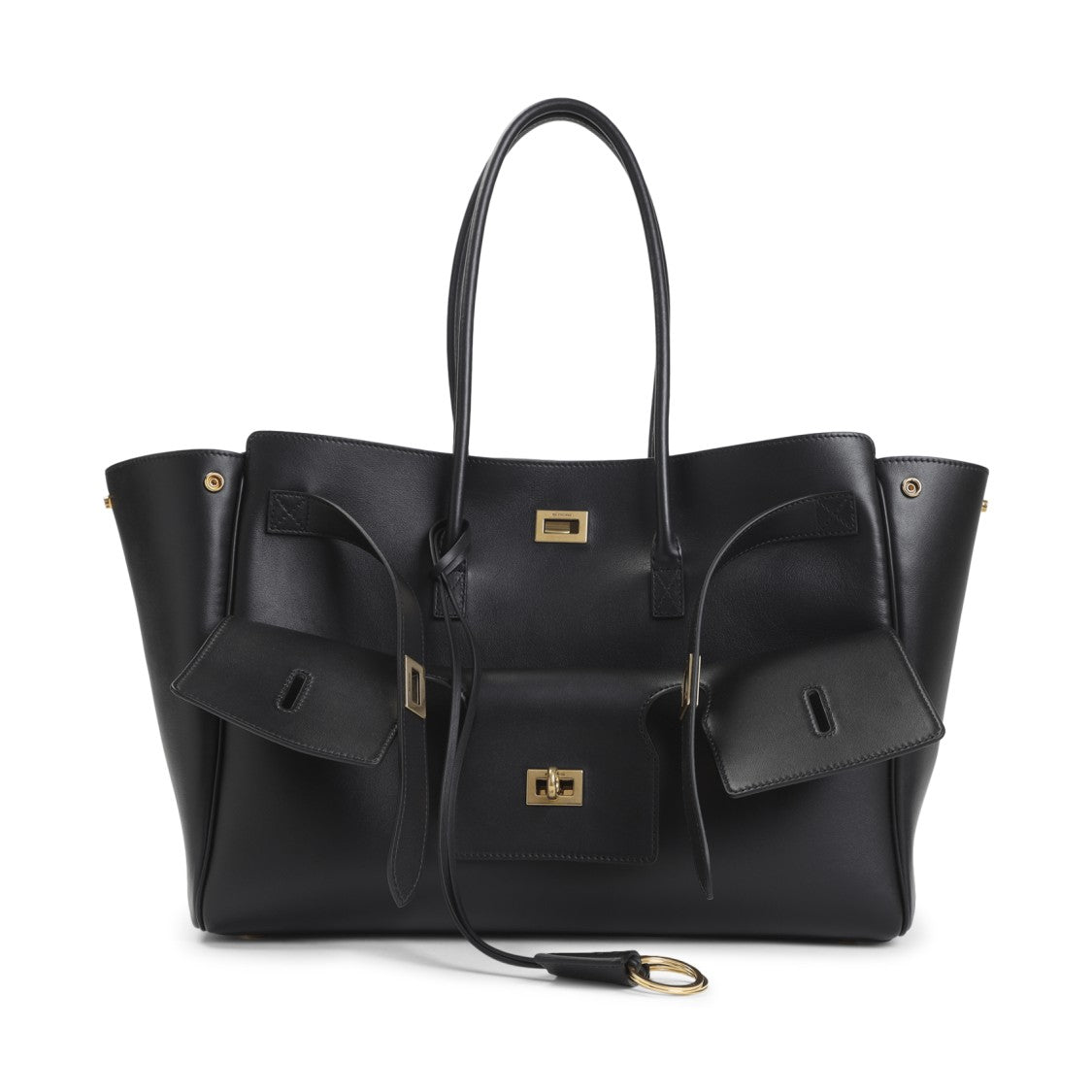 Balenciaga Bel Air Carry M Black Calf Leather Handbag
