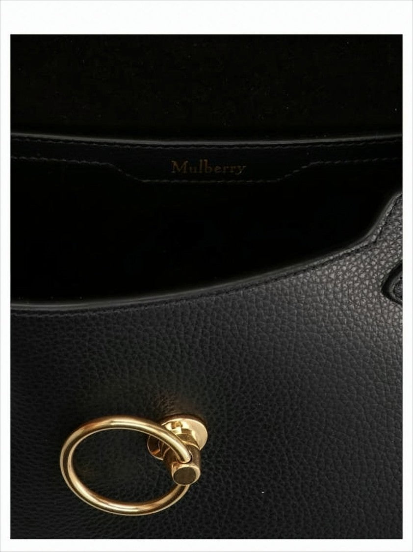 Mulberry Structured Pebbled Texture Small Satchel Crossbody Bag