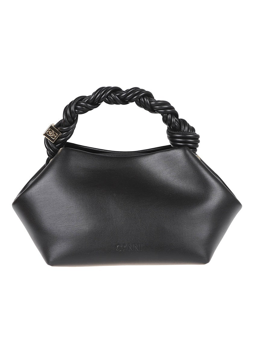 Ganni Black Handbag With Twisted Handle