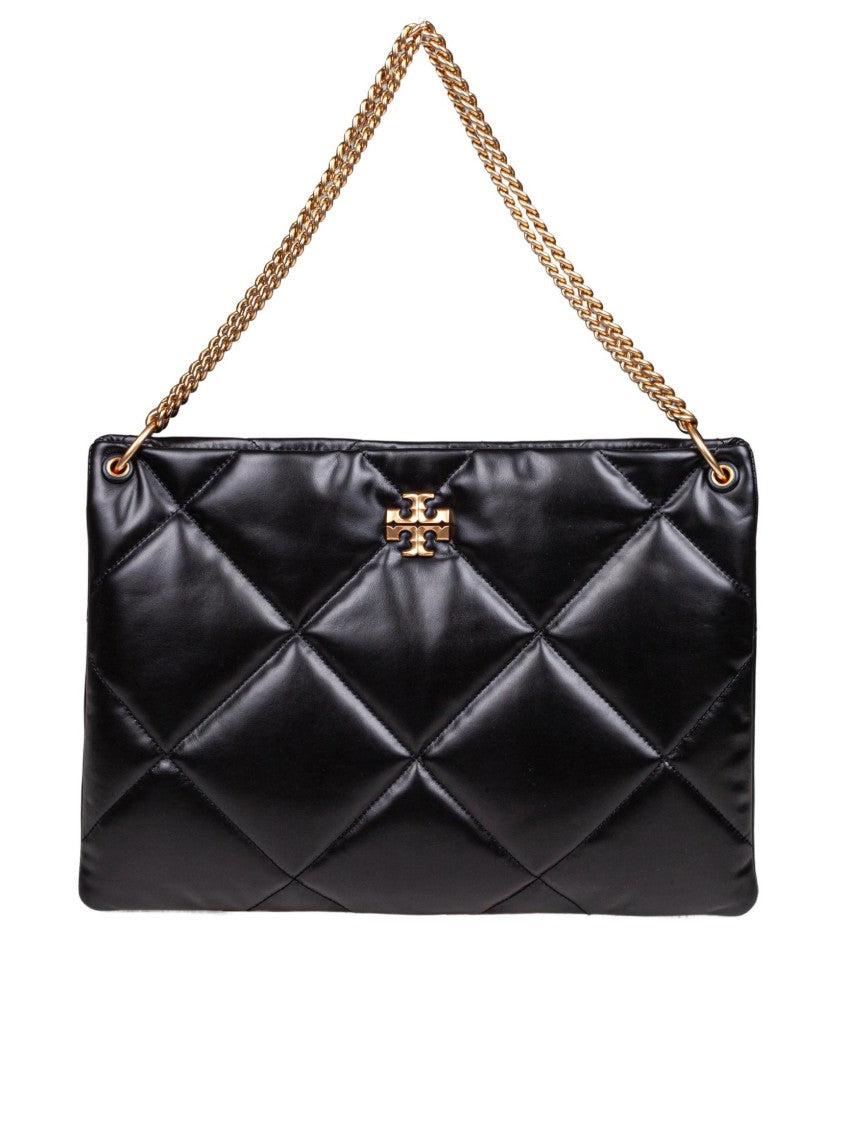 Tory Burch Black Kira Diamond Quilt Leather Shoulder Bag