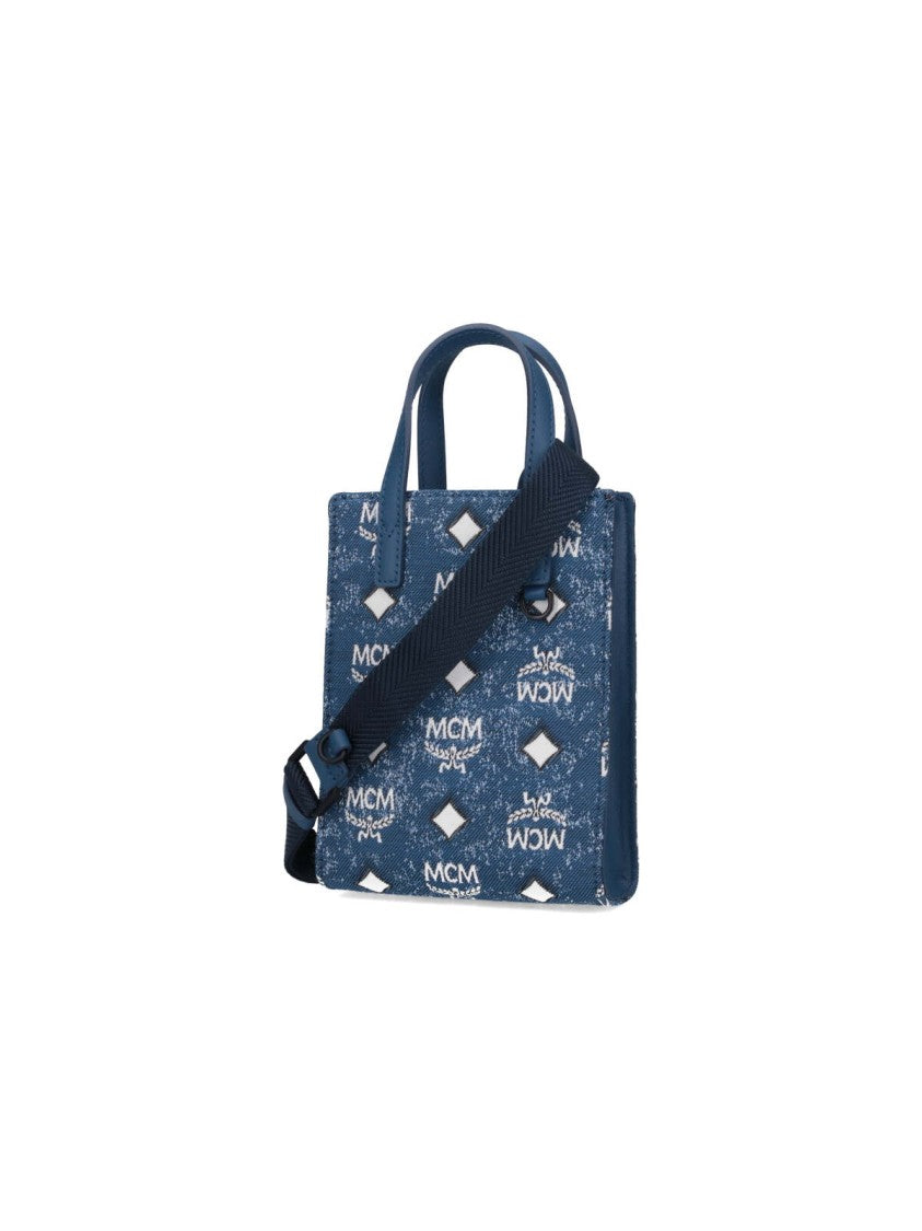 Mcm Mini "Aren" Crossbody Bag – Blue