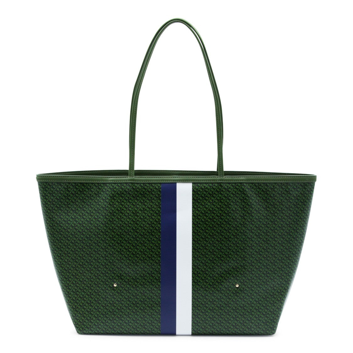 Tory Burch Textured Dark Green Tote Bag
