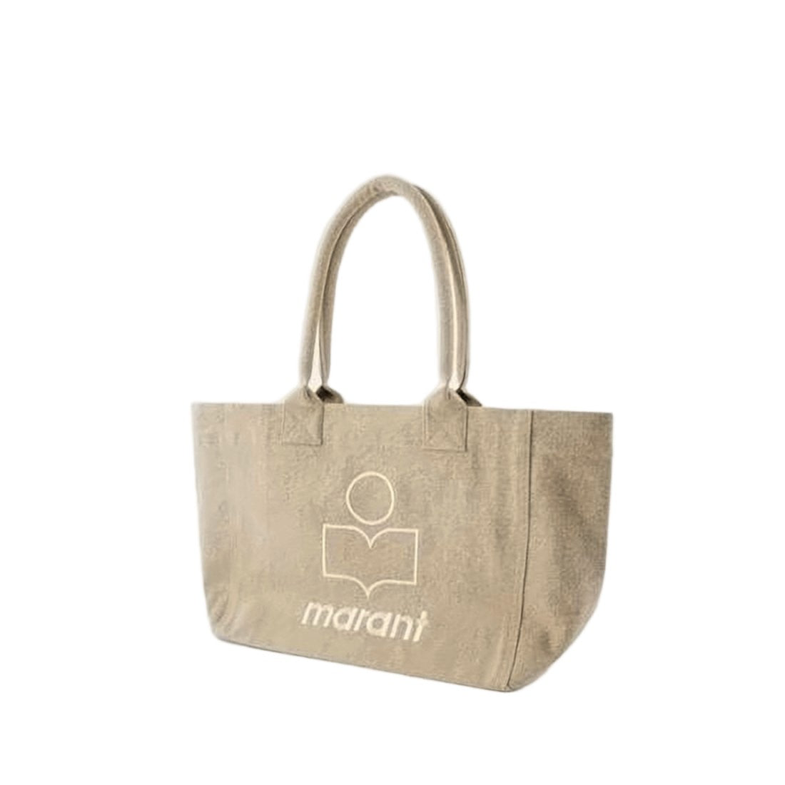 Isabel Marant Textured Cotton Shoulder Bag With Embroidered Logo