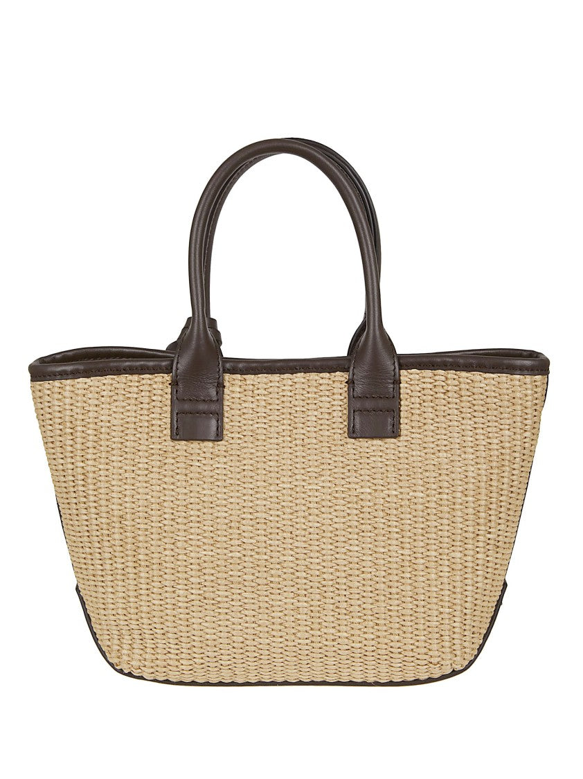 Hogan Spacious Tote Bag With Woven Finish
