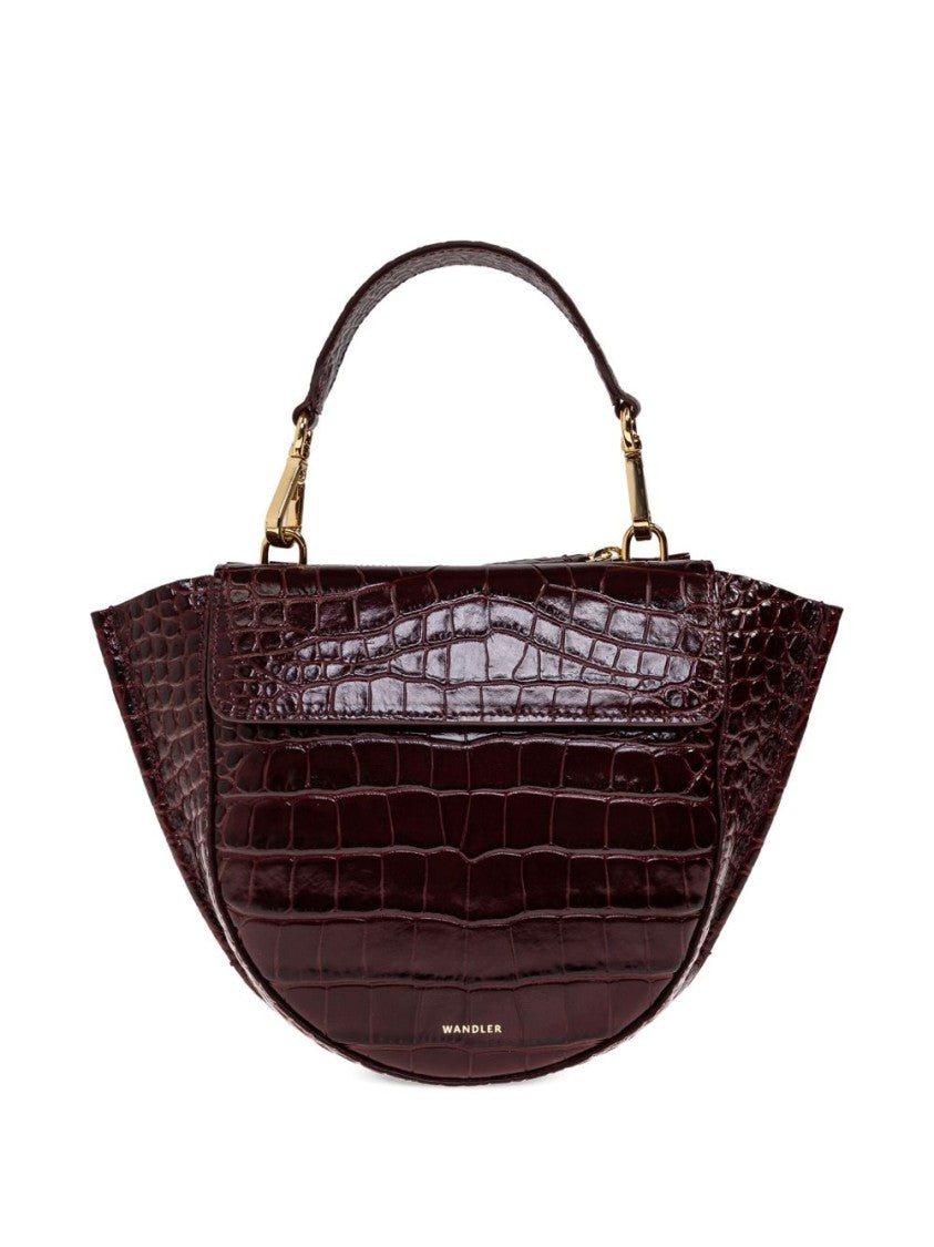 Wandler Mini Croc-Effect Top-Handle Bag