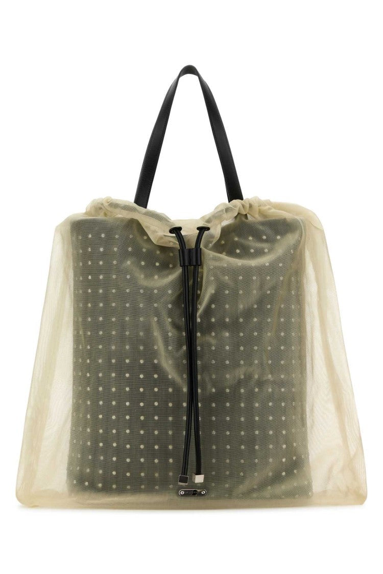 Alexander Mcqueen Two-Tone Leather And Tulle Nebula Shopping Bag