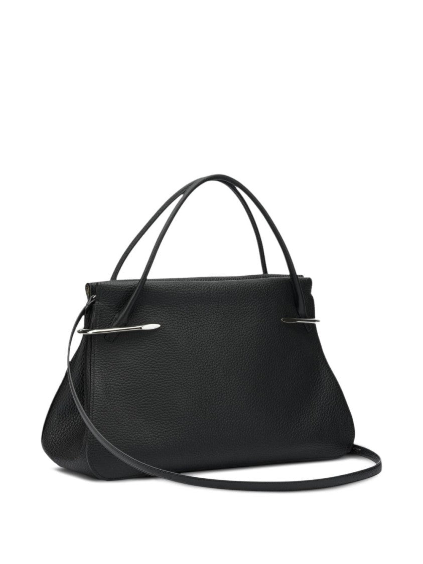 Givenchy Textured Black Handbag With Silver-Tone Accents