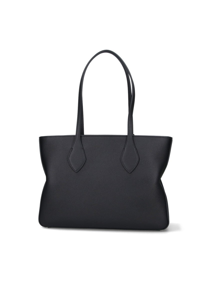 Ferragamo Compact Black Calfskin Tote Bag