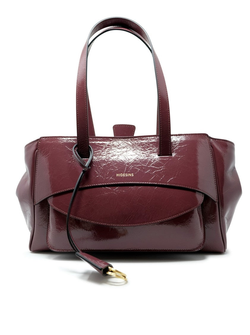 Hidesins Basset Elisir Black Cherry Leather Handbag