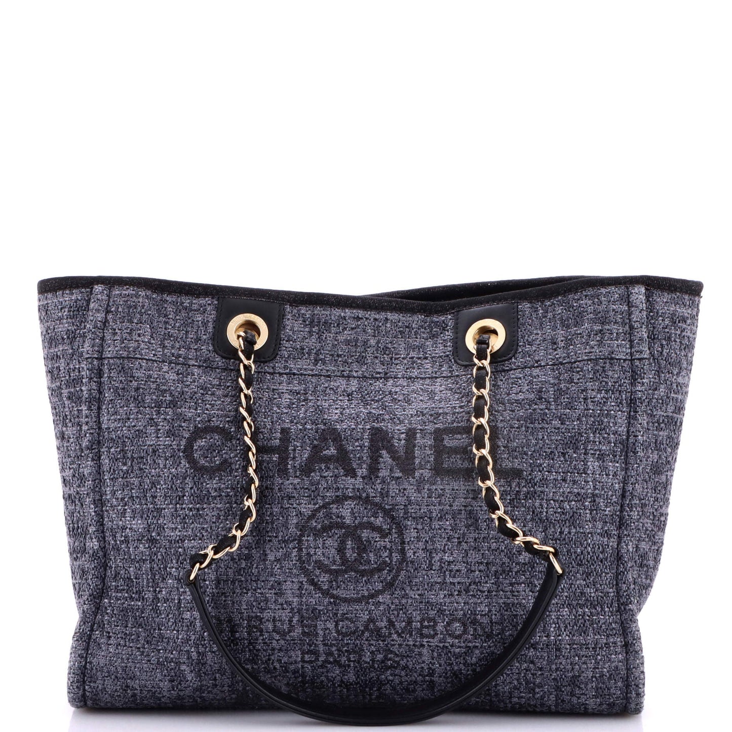 Deauville Tote Raffia with Glitter Detail Small