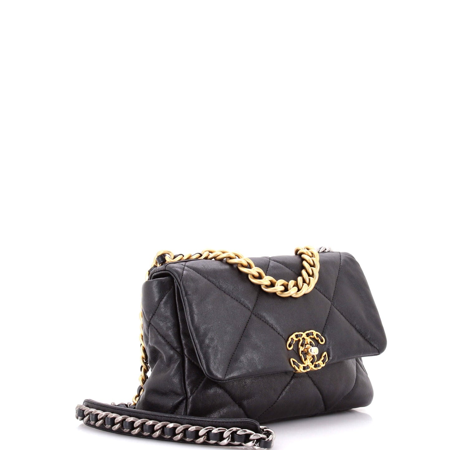 19 Flap Bag Quilted Leather Medium