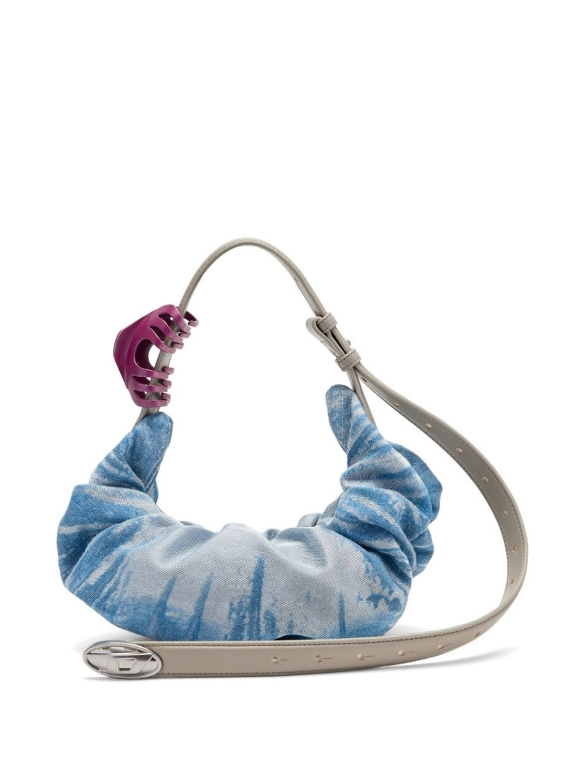 Diesel Ruched Silk And Nylon Bag