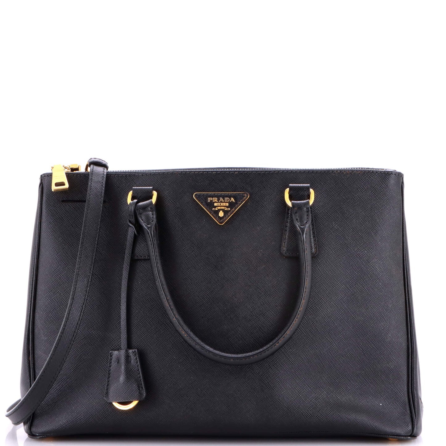 Double Zip Lux Tote Saffiano Leather Medium