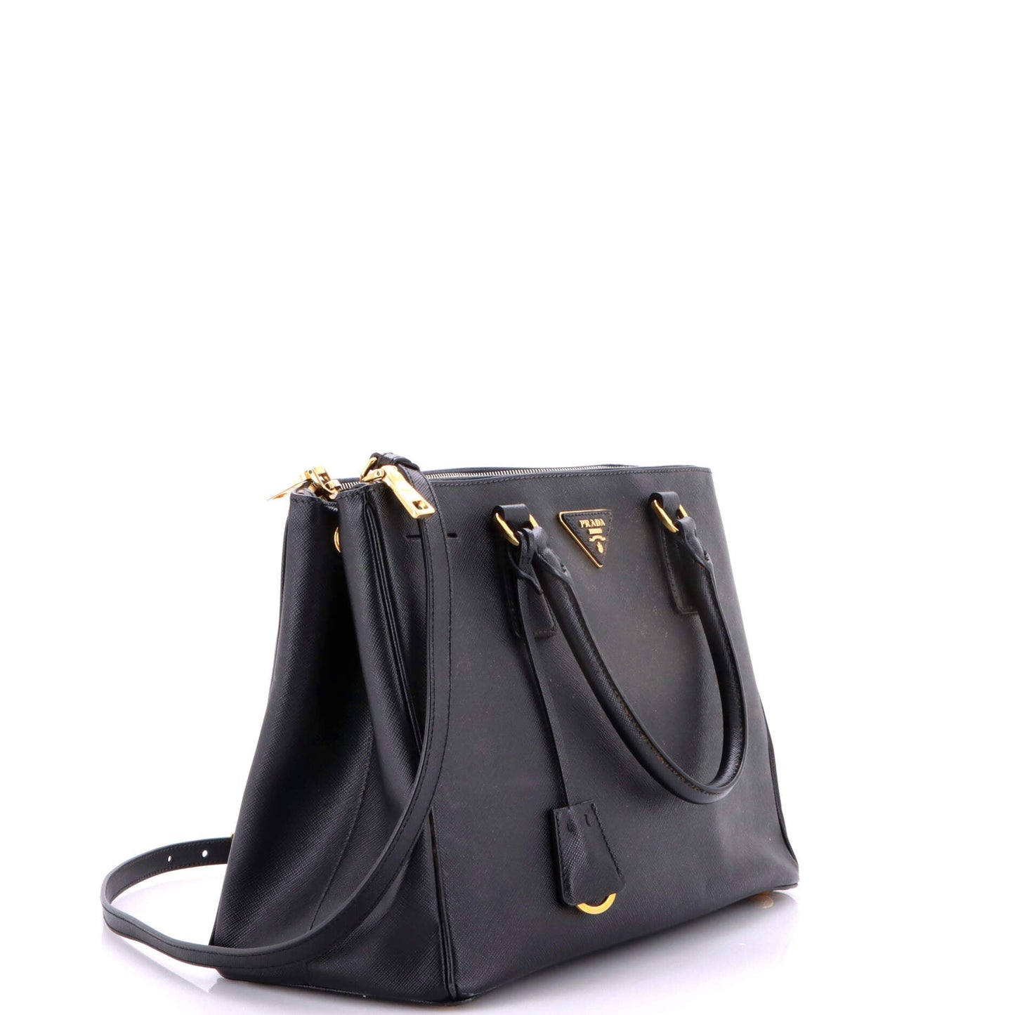 Double Zip Lux Tote Saffiano Leather Medium