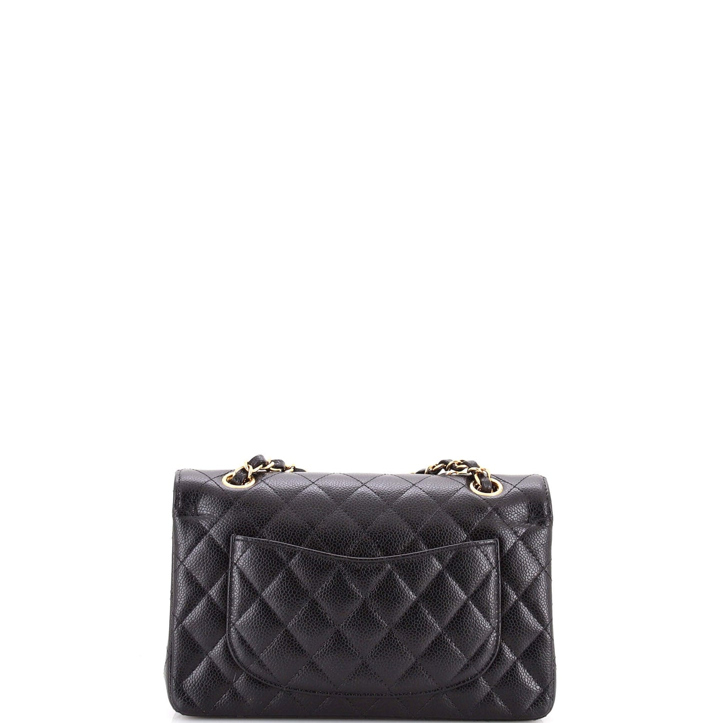 Classic Double Flap Bag Quilted Caviar Small