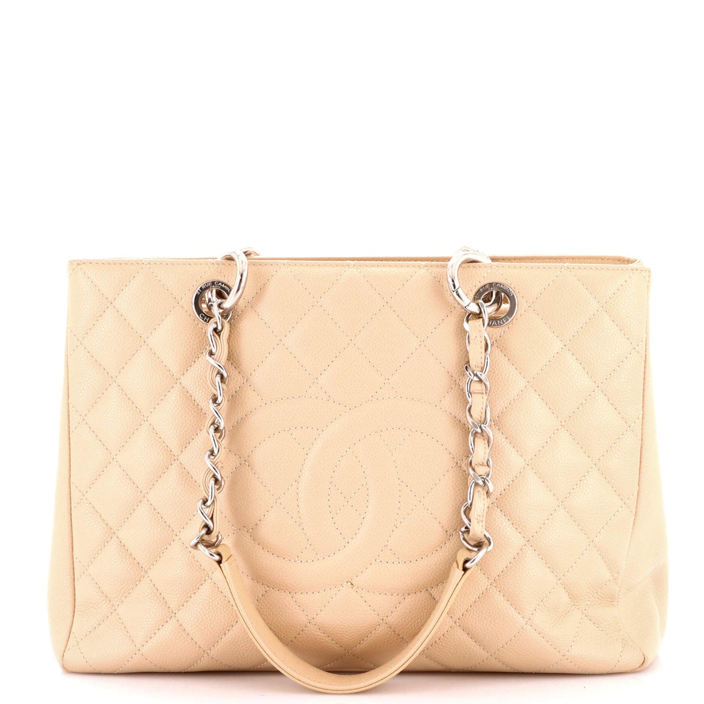 Grand Shopping Tote Quilted Caviar