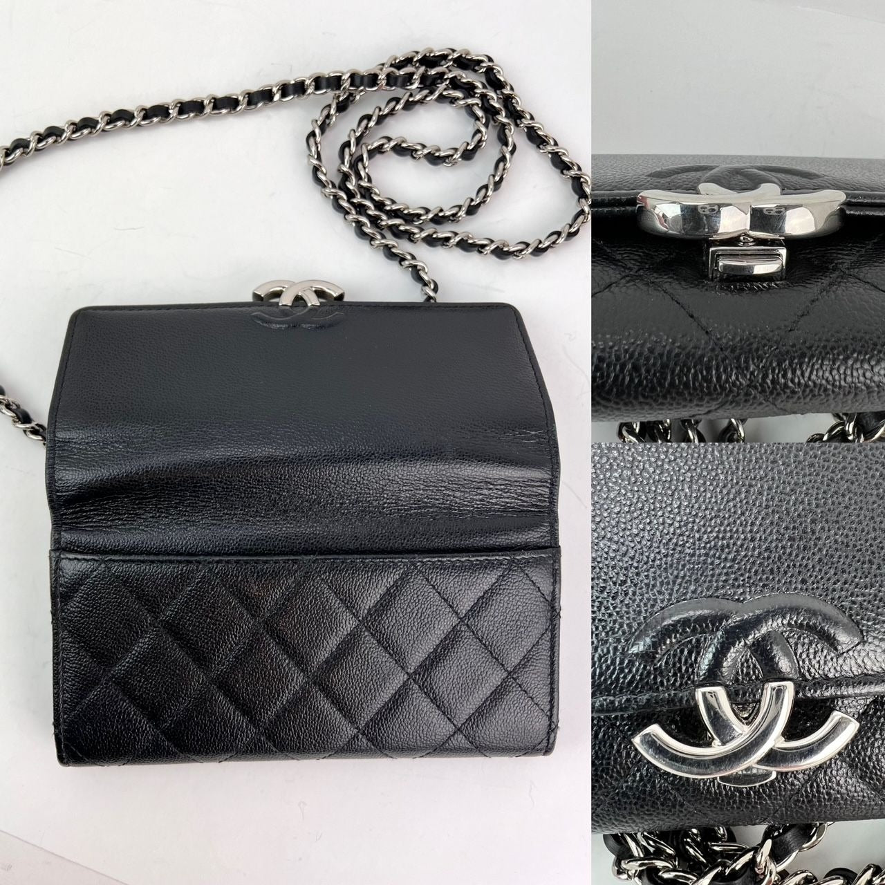 Chanel Quilted Calfskin CC Box Flap Wallet