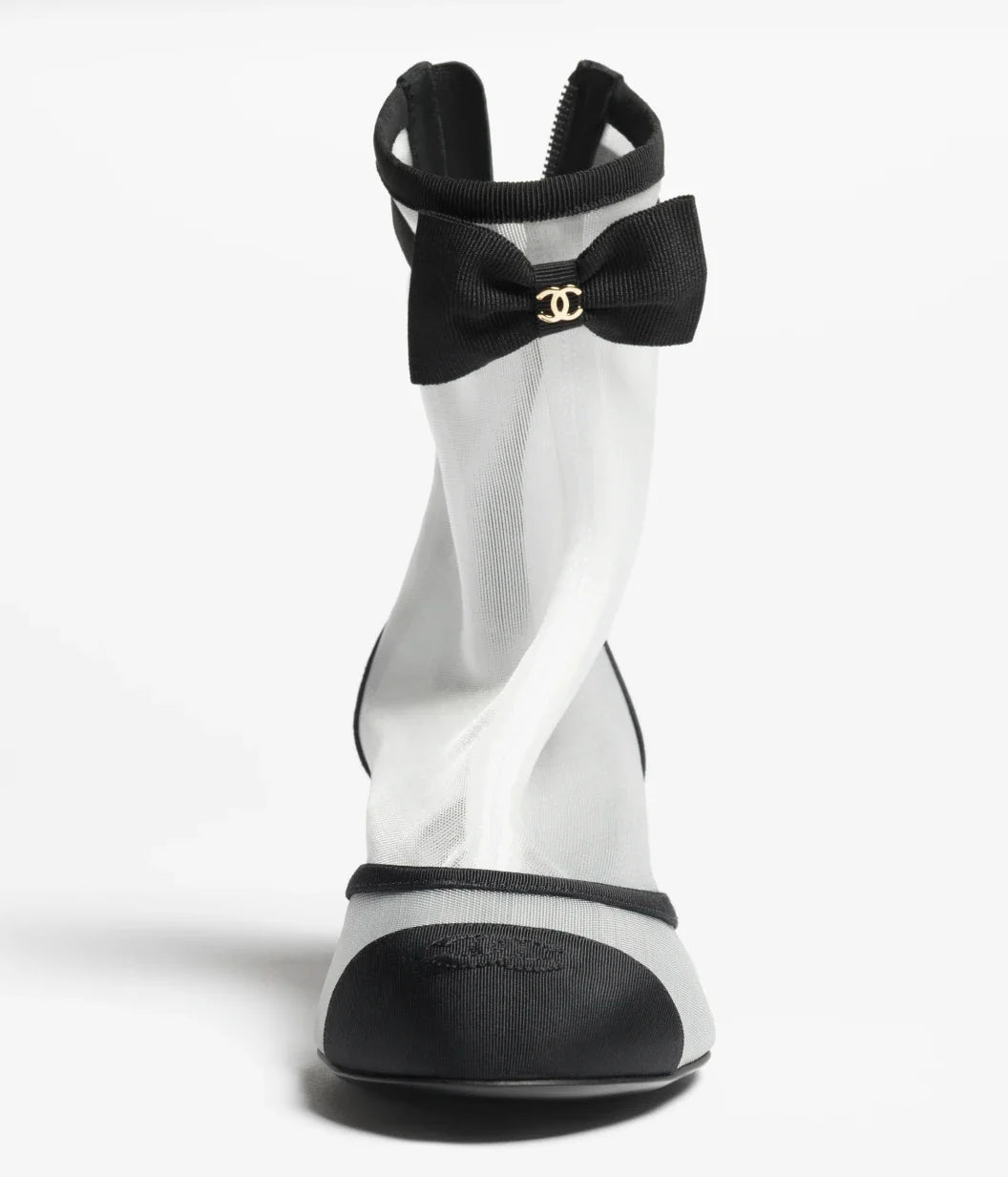 Mesh & Grosgrain Short Boots