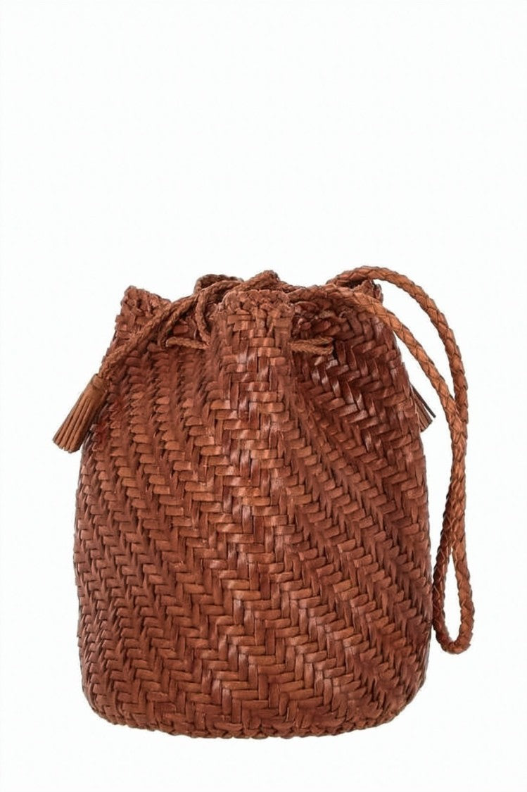 Dragon Diffusion Medium Brown Buffalo Leather Tote Bag