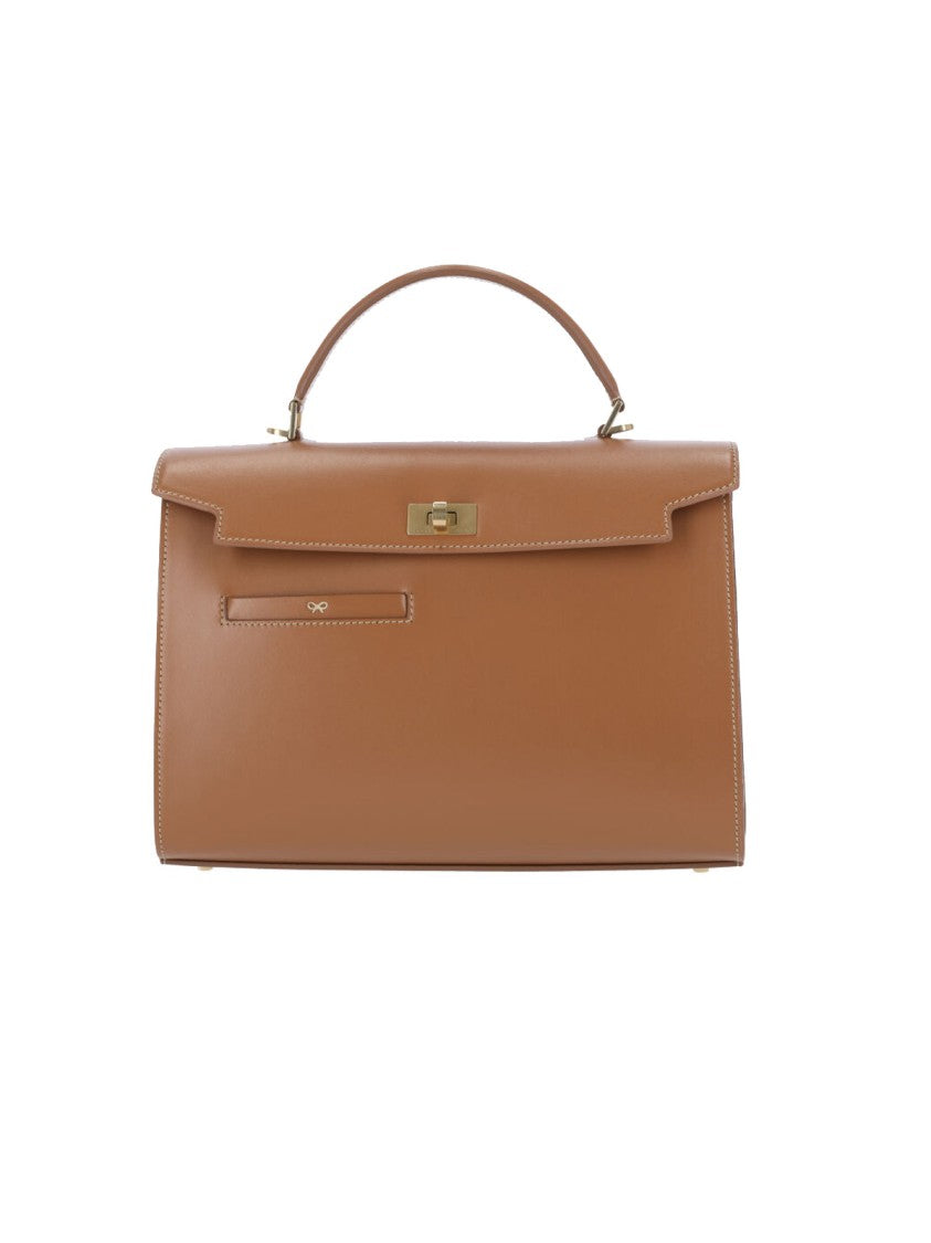 Anya Hindmarch "Mortimer" Handbag, In Brown Calfskin