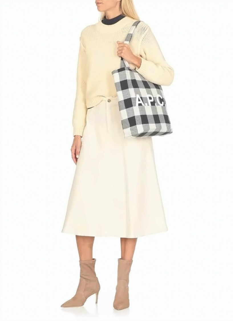 A.P.C. Checkered Polyester Shoulder Bag