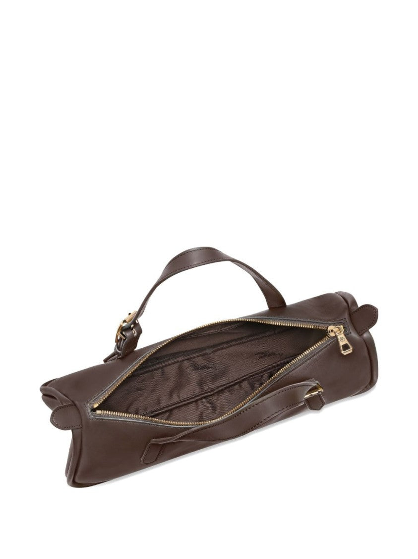 Longchamp Elongated Smooth Leather Handbag