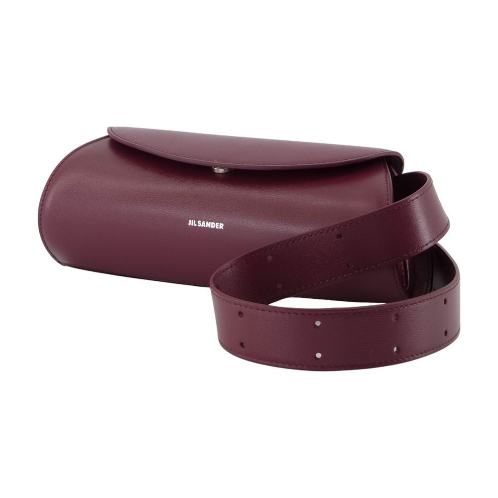 Jil Sander Cannolo Mini Purse - Leather - Burgundy