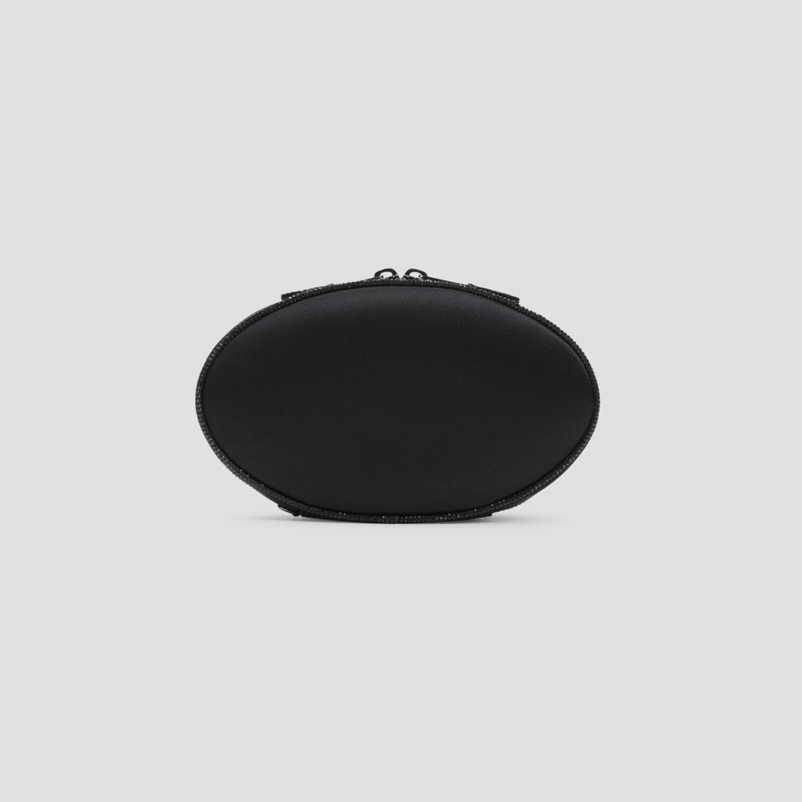 Giorgio Armani Oval Clutch With Viscose-Silk Blend And Chain Detail