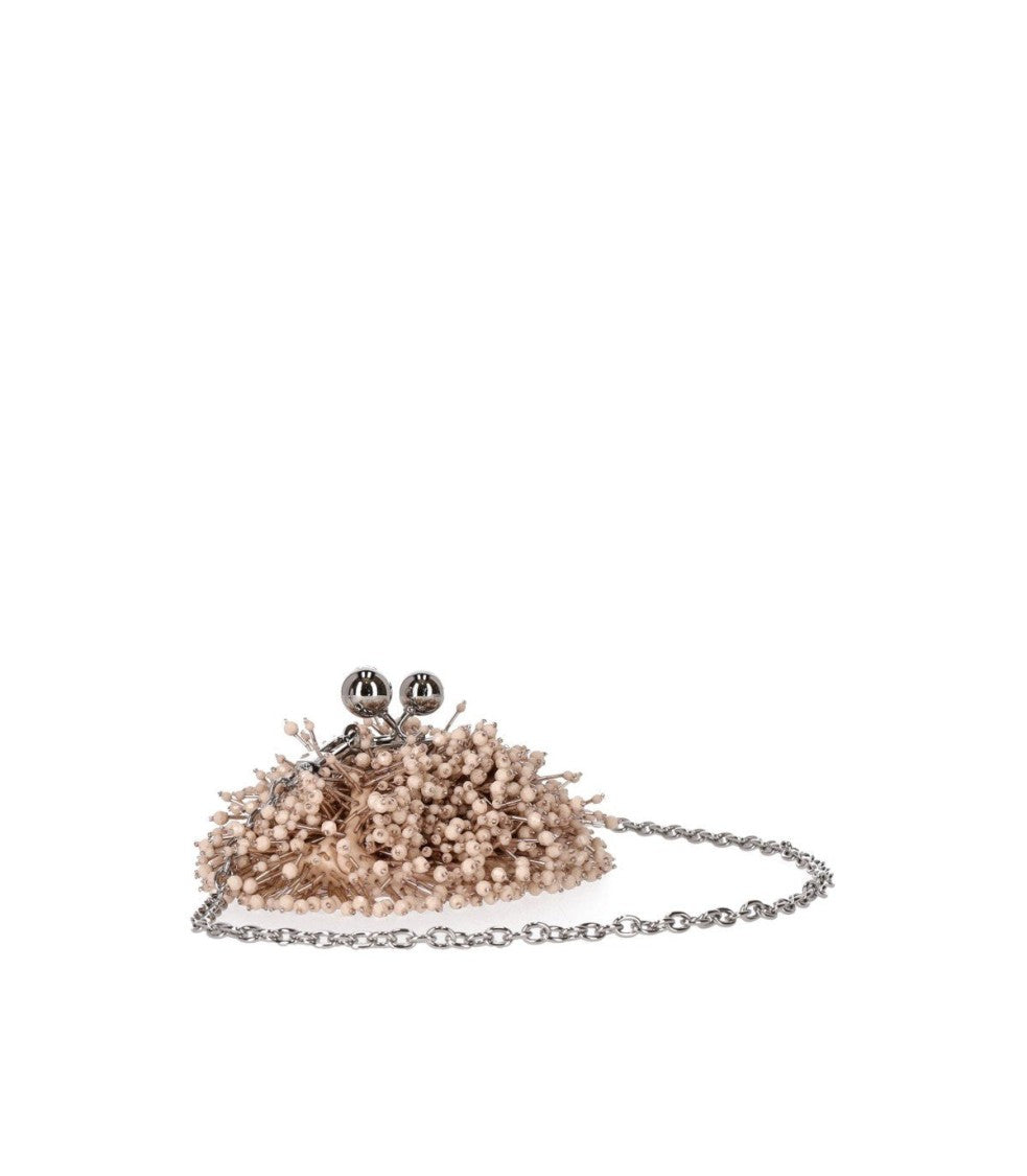 Max Mara Pasticcino Dotto Nano Pink Clutch