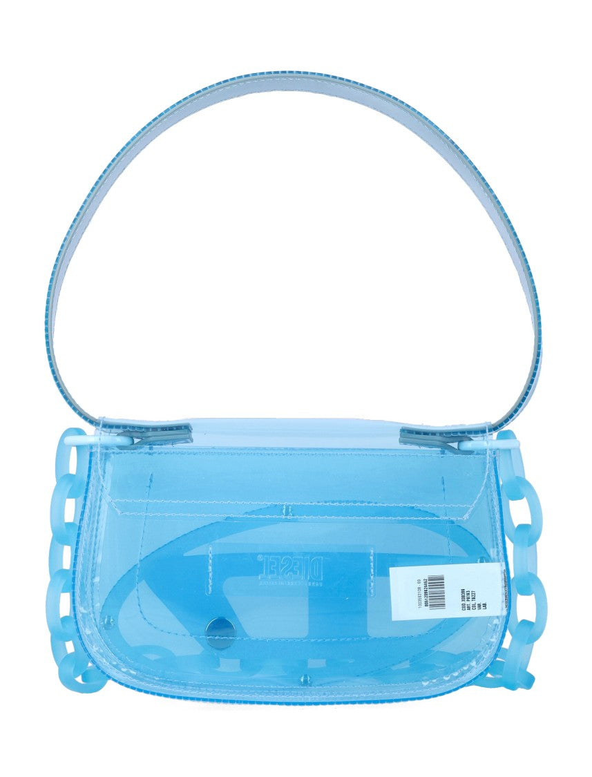 Diesel Translucent Jelly Shoulder Bag With Mirrored Handle