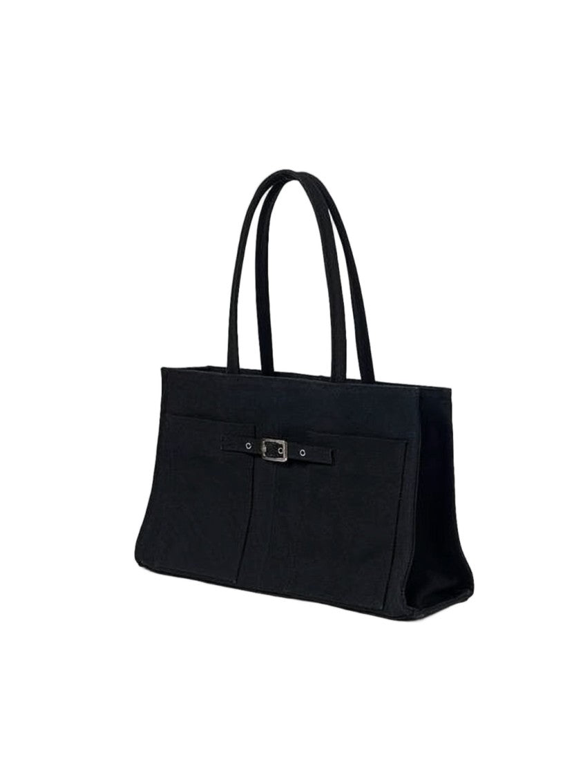 Gimaguas Rectangular Cotton Shoulder Bag With Structured Silhouette